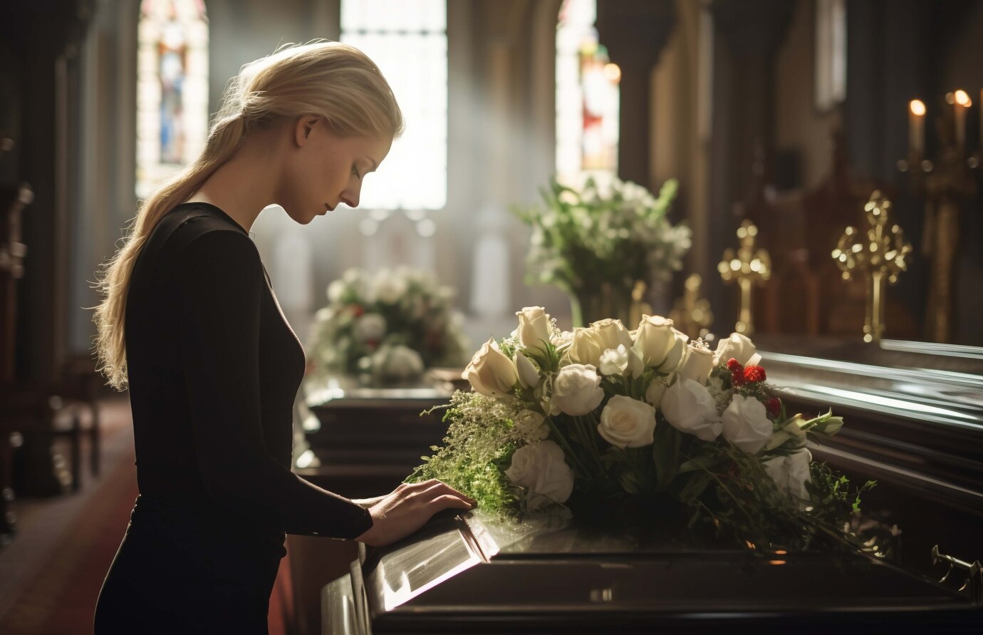portrait sad woman funeral 23 2150943339